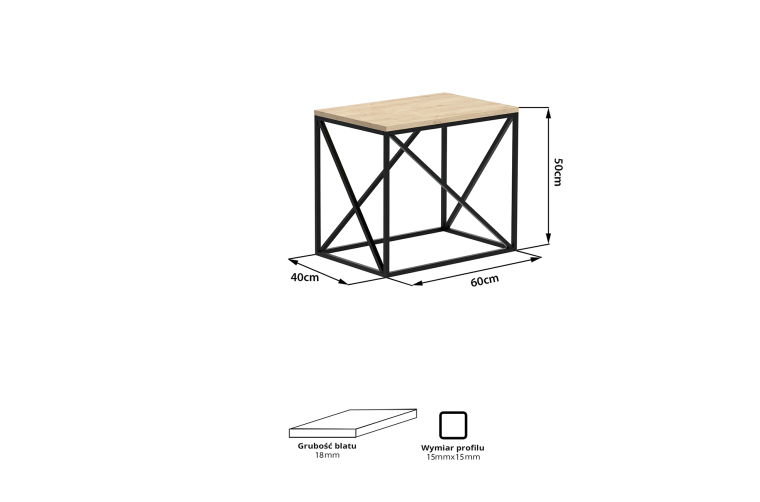 Stolik pomocniczy Dallas