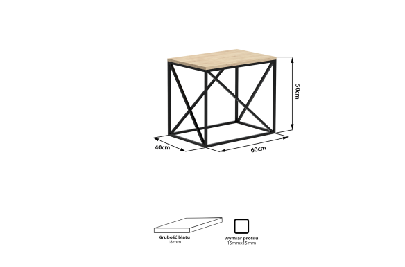 Stolik pomocniczy Dallas