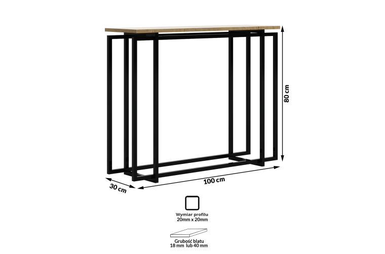 Loftowa konsola Halli na stalowej konstrukcji