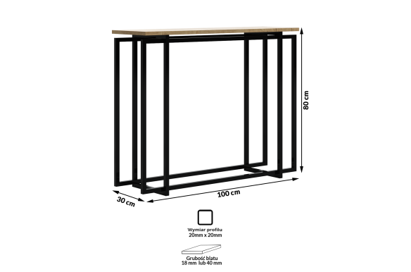 Loftowa konsola Halli na stalowej konstrukcji