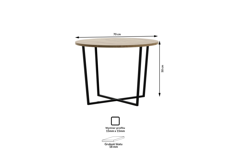 Okrągłe stoliki kawowe Frodi- zestaw