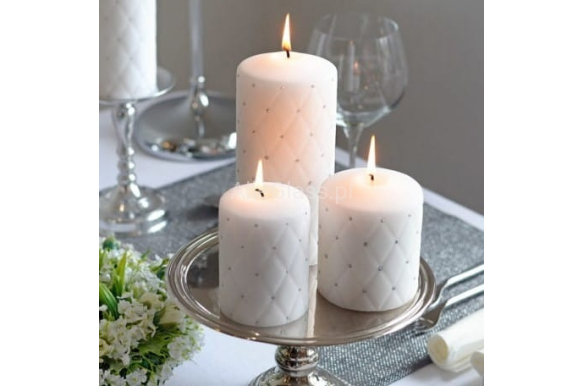 Świeca dekoracyjna Florencja- walec 14 cm 2