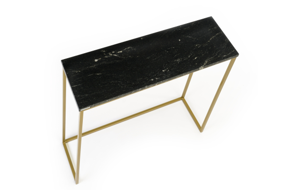 Konsola Ella z granitem Via Lactea 80x25x80- złoty stelaż 2