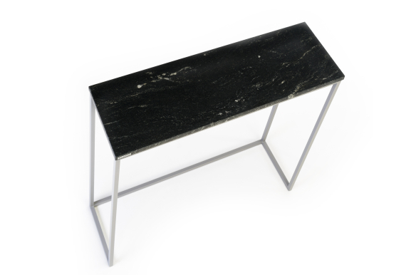 Konsola Ella z granitem Via Lactea 80x25x80- szary stelaż
