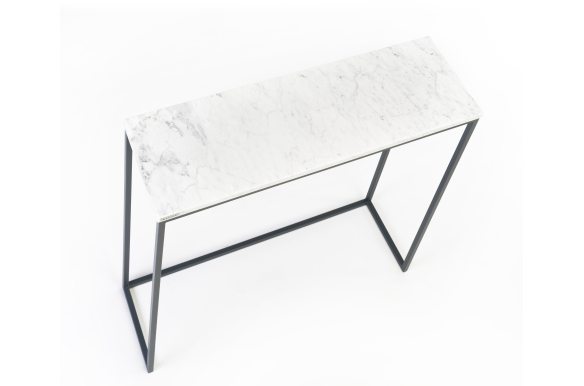 Konsola Ella z marmurem Bianco Carrara 80x25x80-... 2