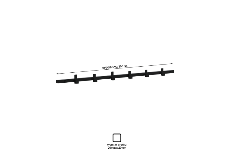 Minimalistyczny wieszak na kurtki Dag