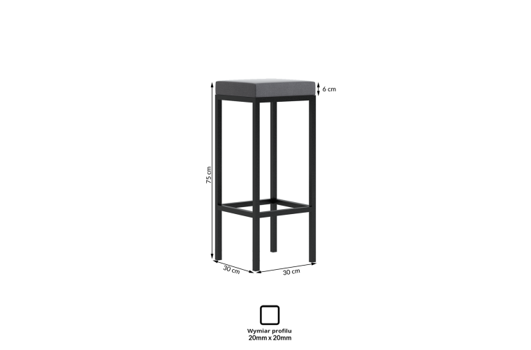 Hoker Holm 30x30x75h welwet 01 (złamana biel),...