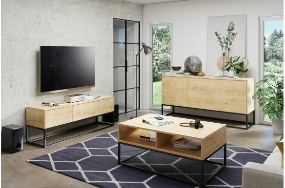 Stolik kawowy Ali 100x64x45h- DĄB LAKIEROWANY 24h 2