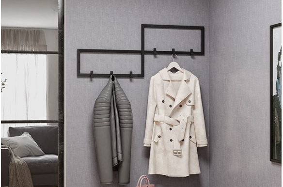 Wieszak Endi- szerokość 70cm, kolor czarny mat- wysyłka 24h