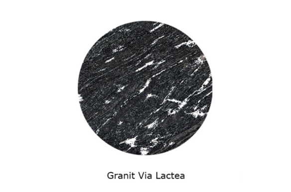 Konsola Nea z granitem Via Lactea, 110x25cm, h65, stelaż czarny mat, wysyłka 24h