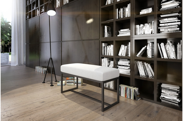 Biała ławka do mieszkania