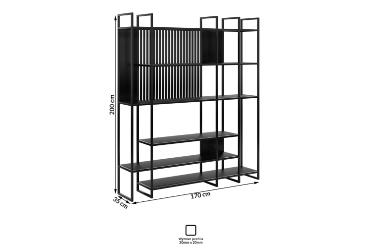 Stalowy regał stojący Morten