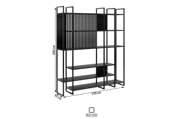 Stalowy regał stojący Morten