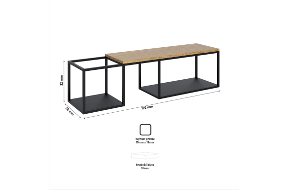Minimalistyczna półka wisząca Asta