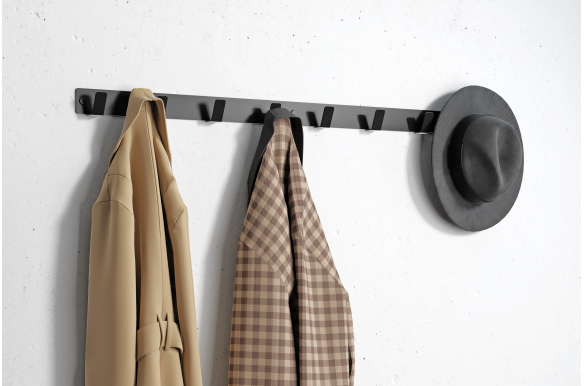 Wieszak Olaf - szerokość 80cm, kolor czarny mat- wysyłka 24h