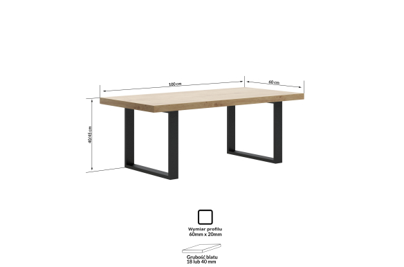 Stolik kawowy Alvi, ława do salonu
