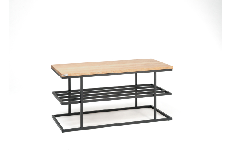 Dębowe siedzisko Emma z półką na buty