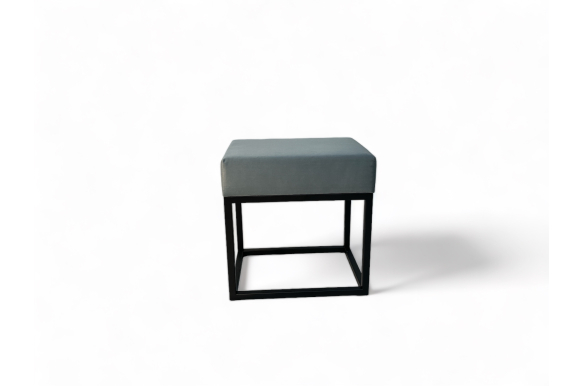 Ławka Airy 40x30x41- siedzisko welwet 14 (popiel), stelaż czarny mat, wysyłka 24h