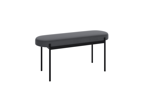 Ławka Lotta 100x35x45h - siedzisko CEDAR 01, stelaż czarny mat, wysyłka 24h