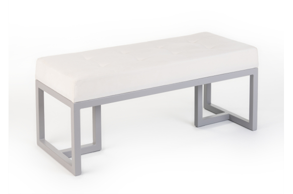 Ławka Ellyn z pikowanym siedziskiem czarnym