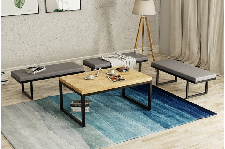 Nowoczesna czarna ławka Edan