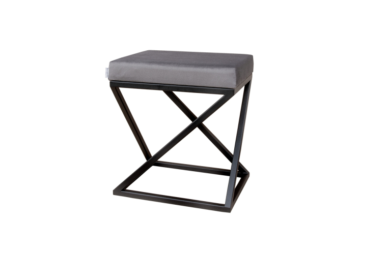 Siedzisko, taboret Kabi, puf industrialny-czarny