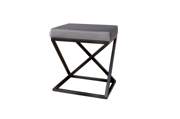 Siedzisko, taboret Kabi, puf industrialny-czarny