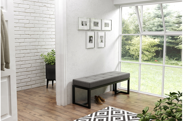 Ławka Ellyn z pikowanym siedziskiem beżowym