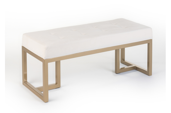 Ławka Ellyn z pikowanym siedziskiem beżowym