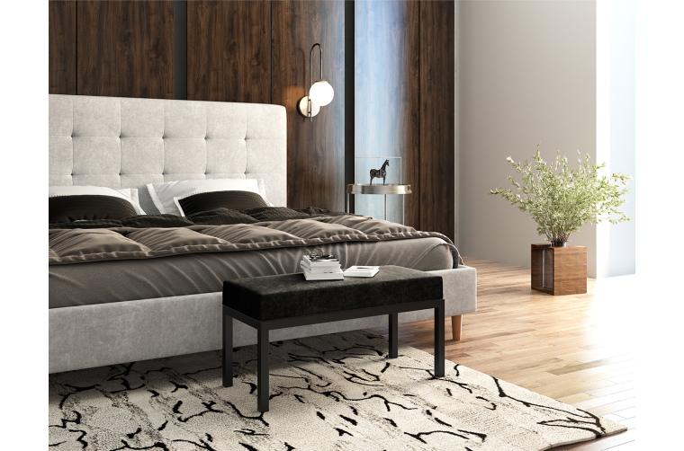 Loftowa ławka Kalista z siedziskiem beżowym