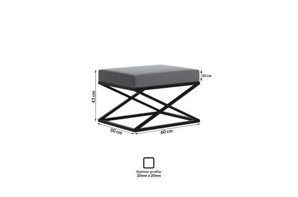 Siedzisko Irsa, puf industrialny z siedziskiem beżowym