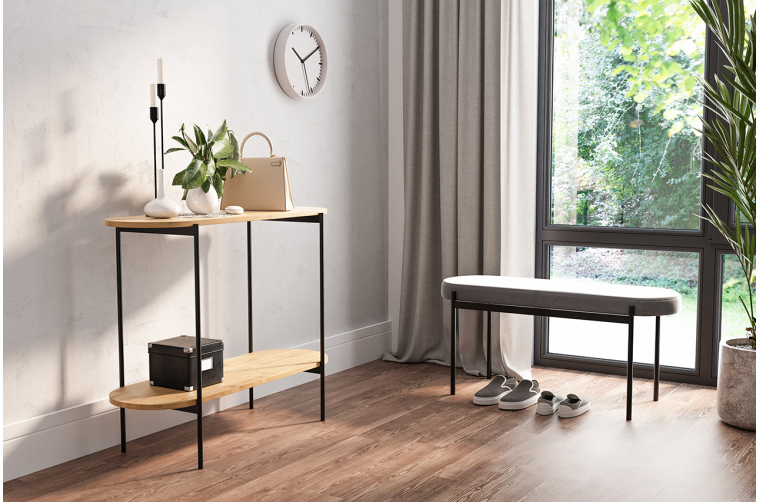 Nowoczesna konsola Enni 100x30x80h DĄB LAKIEROWANY