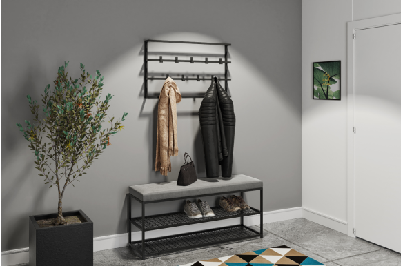 Wieszak Bui- szerokość 60cm, kolor szary mat- wysyłka 24h