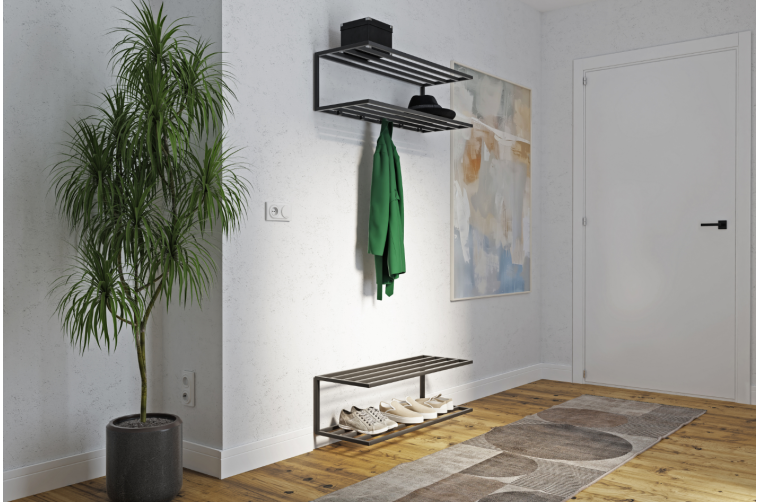 Wieszak ścienny na ubrania z wyjmowanymi...