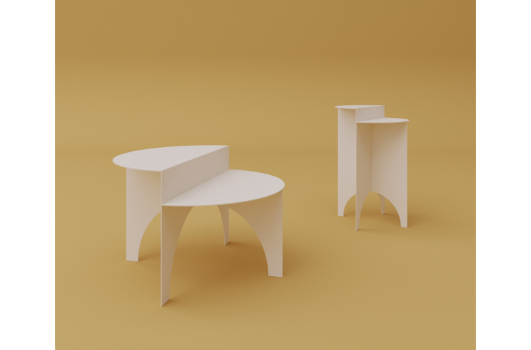 Stolik metalowy okrągły Funi