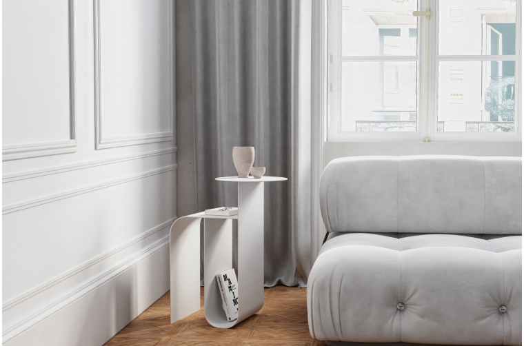 Stolik nocny metalowy Kalvi