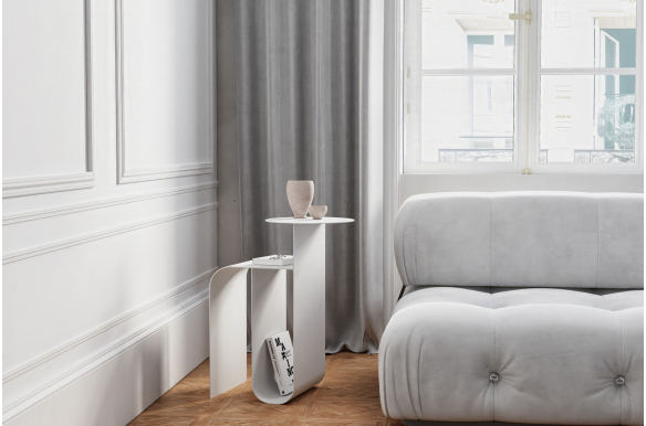 Stolik nocny metalowy Kalvi