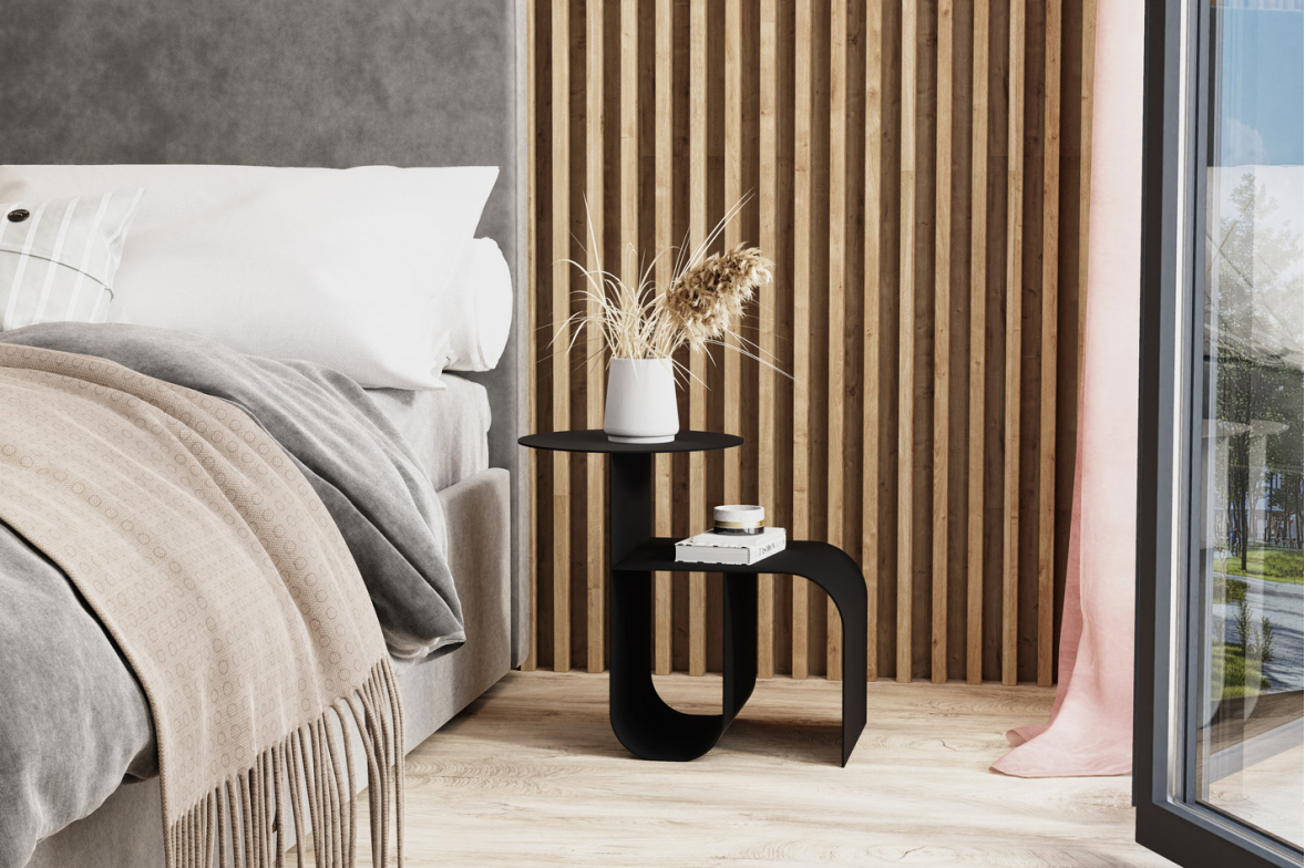 Stolik nocny metalowy Kalvi