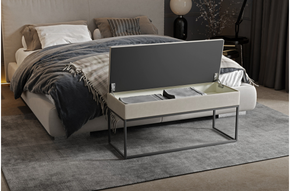 Ławka Ori ze schowkiem i półką na buty do przedpokoju