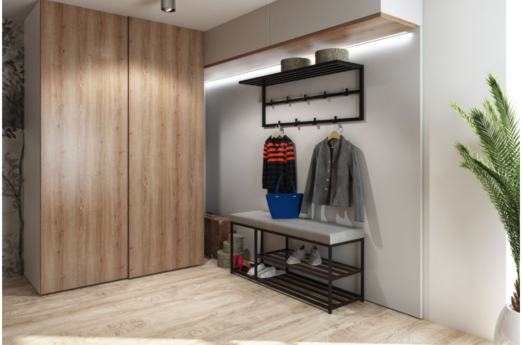 Ławka Livi z półkami na buty 80cm