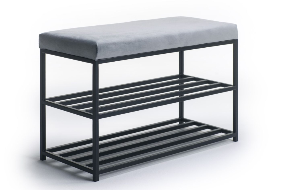 Ławka Gina do przedpokoju z półkami na buty 80 cm