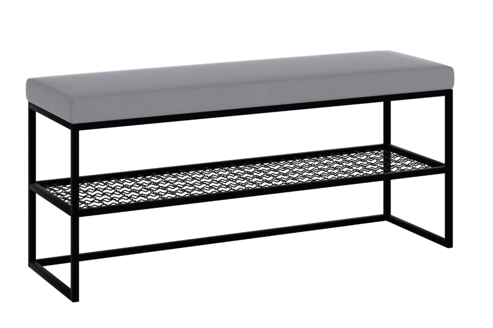Ławka Geri z siatką z półką na buty 70 cm