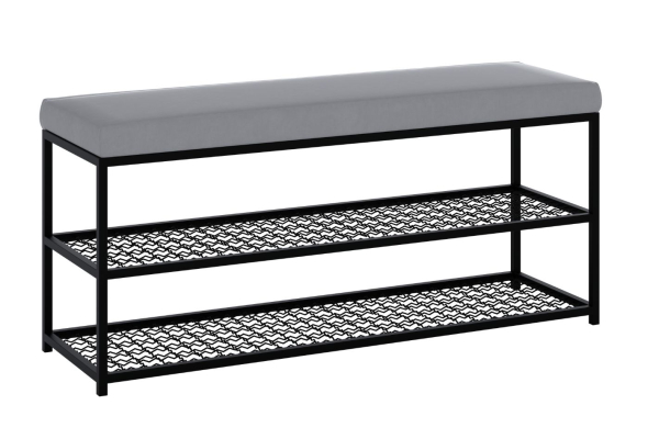 Industrialna ławka Asa z półkami na buty 70 cm