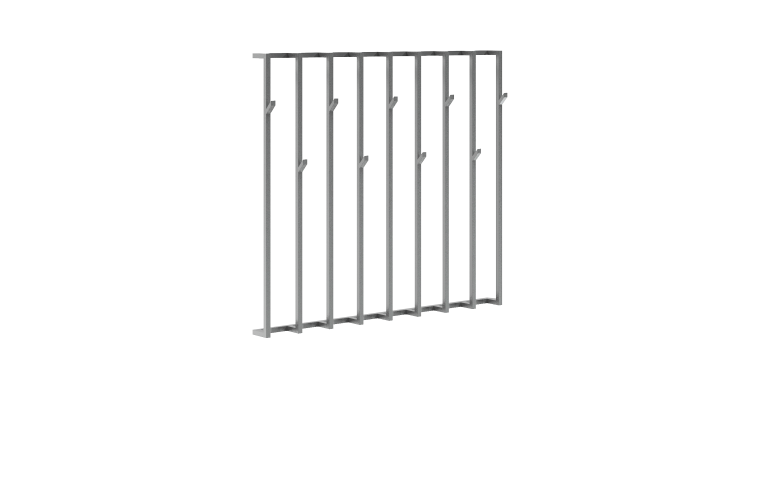 Industrialny wieszak ścienny Alf 70cm