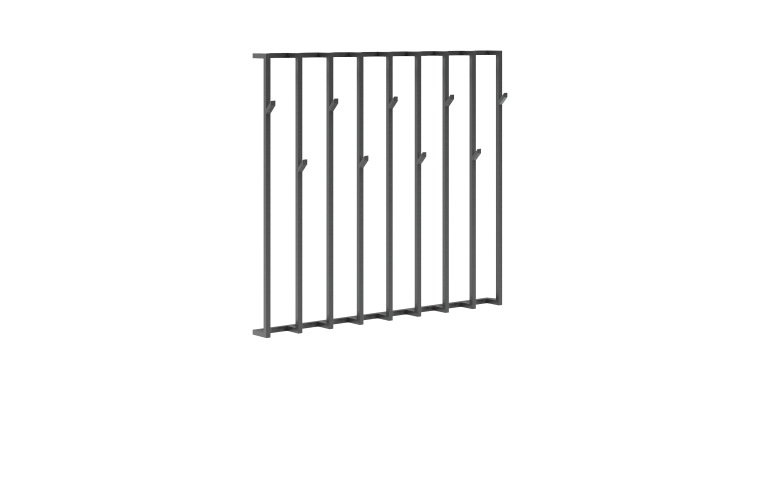 Industrialny wieszak ścienny Alf 70cm