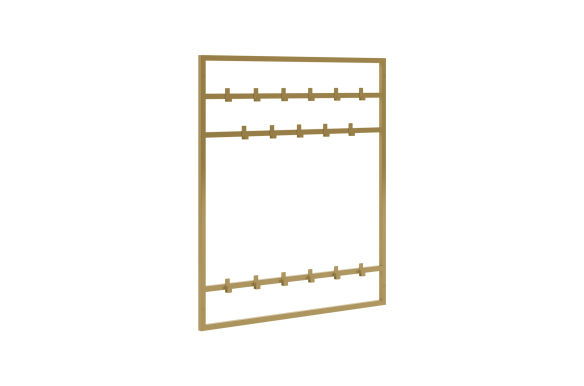 Industrialny wieszak Halvard z trzema poziomami 90cm