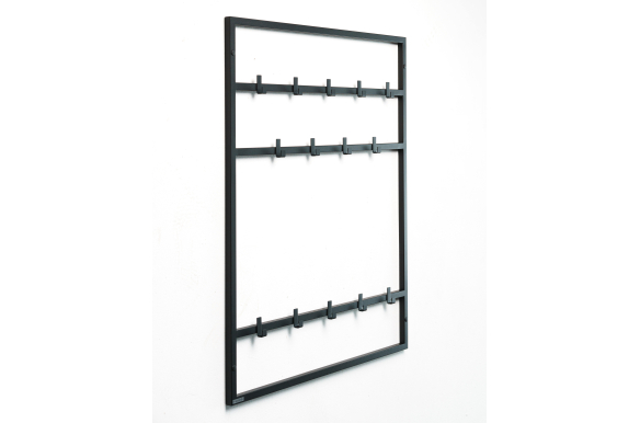 Industrialny wieszak Halvard z trzema poziomami 100cm 2