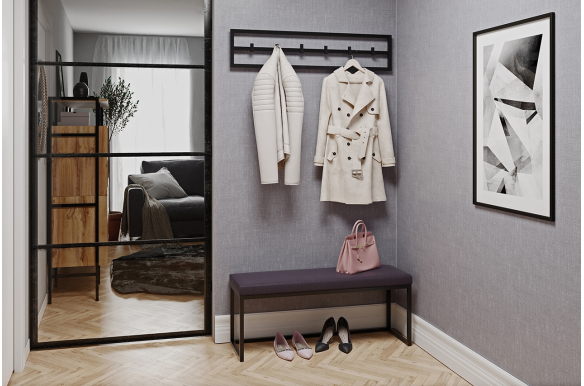 Minimalistyczny wieszak ścienny Sten 100cm