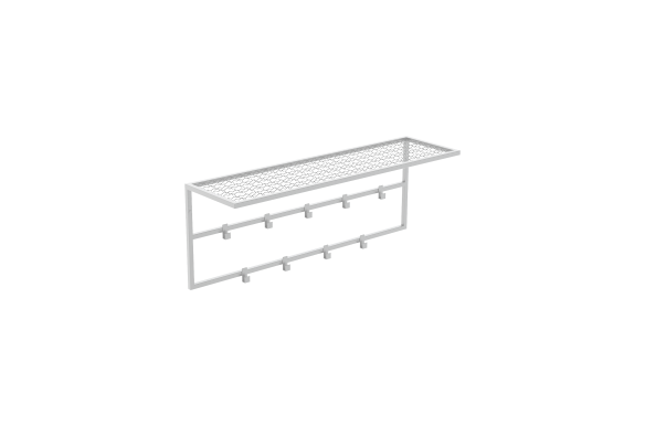 Loftowy wieszak Nils z półką na czapki 70 cm
