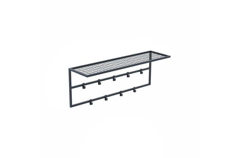 Loftowy wieszak Nils z półką na czapki 70 cm